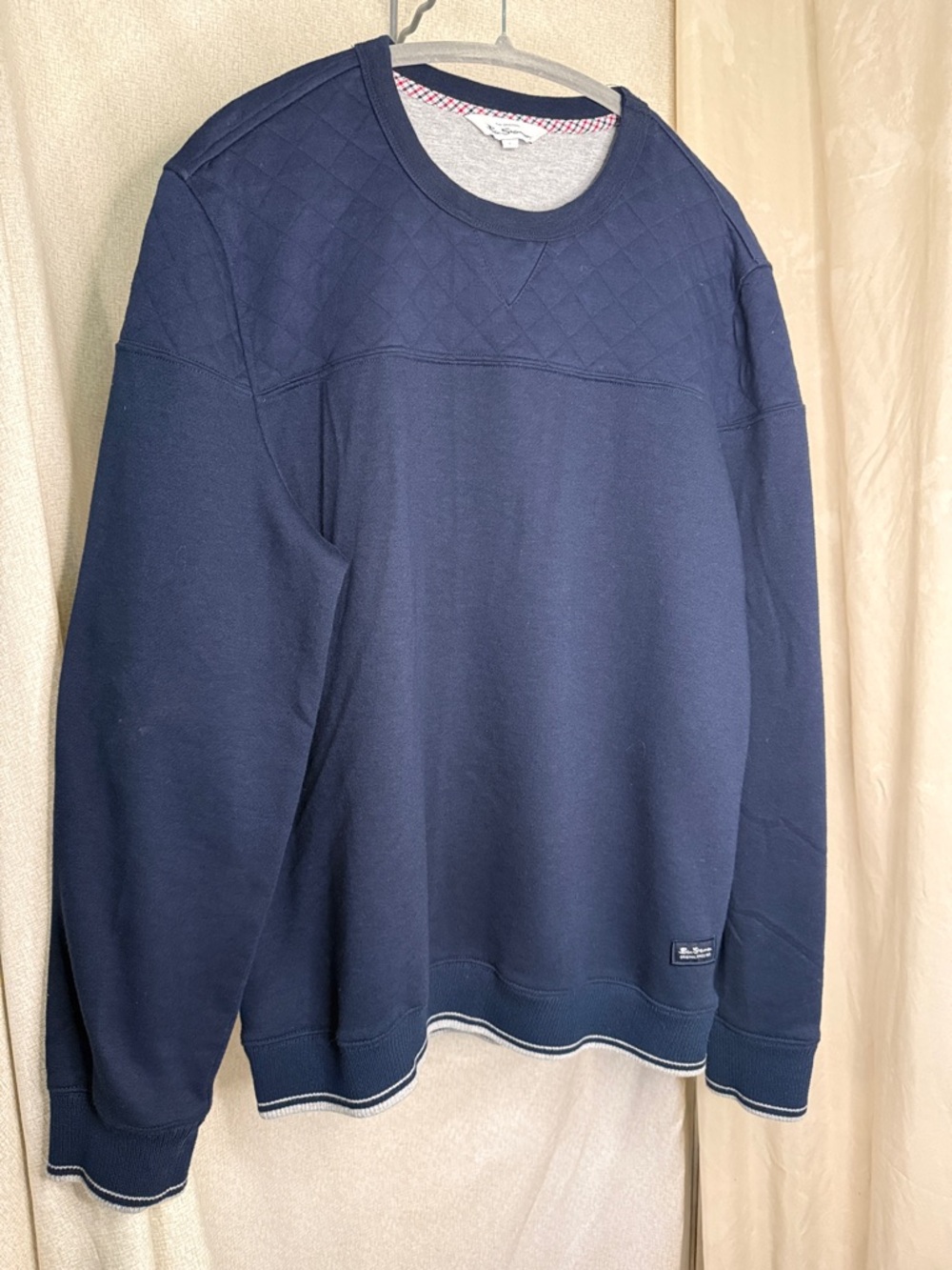 Ben Sherman Navy Sweatshirt with Gray Interior and Red-Blue Trim
